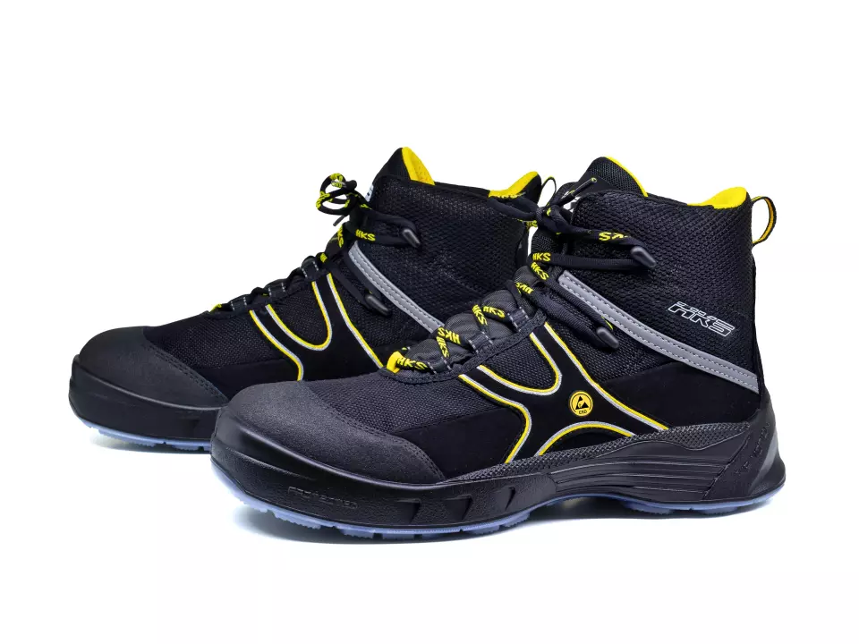 HKS 206048, Airmotion K5 AM ESD Halbhoher Stiefel S3, Schwarz/Gelb, image 1, gallery thumbnail