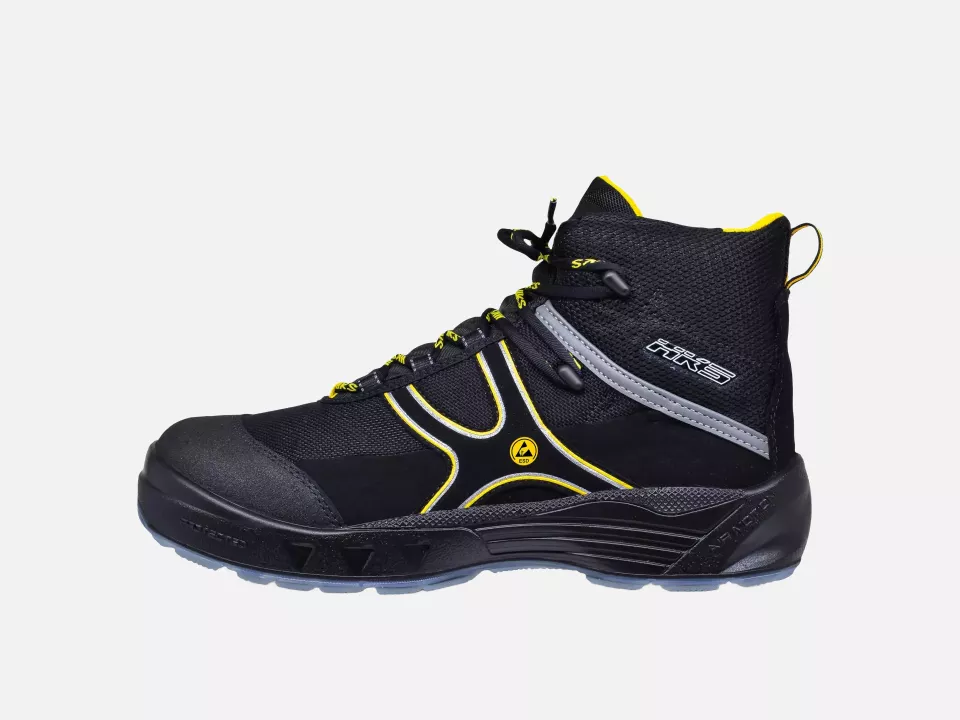 HKS 206048, Airmotion K5 AM ESD Halbhoher Stiefel S3, Schwarz/Gelb, image 2, gallery thumbnail