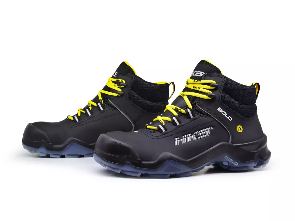 HKS 802838, Bold Drive 1 VTP Halbhoher Stiefel S3, Schwarz/Gelb, image 1, gallery thumbnail