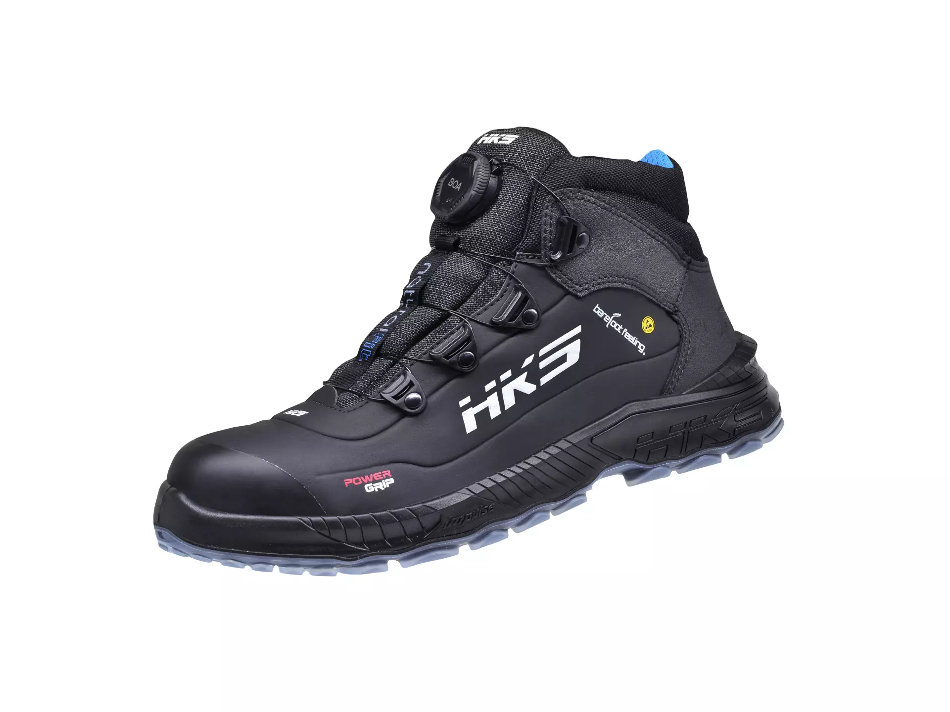 HKS 954038, Barefoot-Feeling BFS 80 BOA puolikorkea saappaat S3, musta, image 3