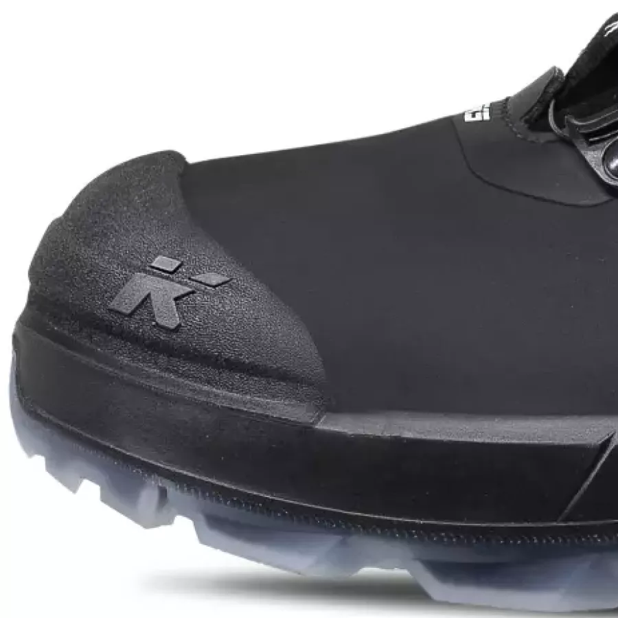 **Stahlkappe** schützt Ihre Füße vor Stößen, damit Sie in gefährlichen Umgebungen sicher arbeiten können.