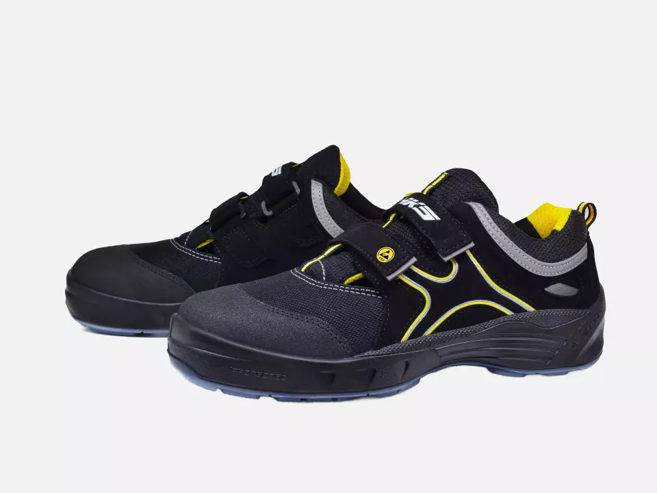 HKS 206028, Airmotion K1 AM ESD Halbschuh S1P, Schwarz/Gelb, image 1, gallery thumbnail