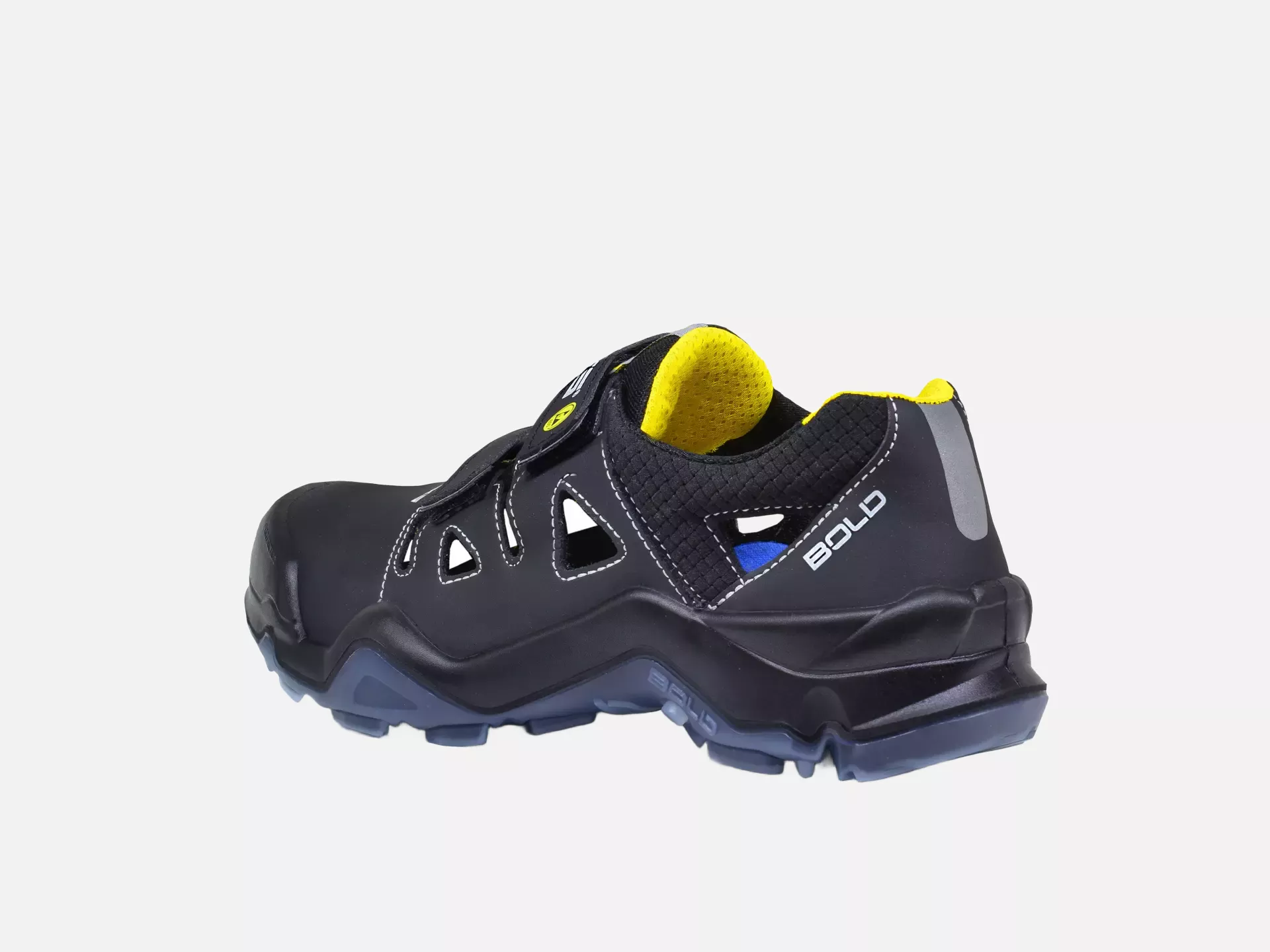 HKS 802848, Bold Elba 1 VTP Sandale S1P, Schwarz/Gelb, image 4