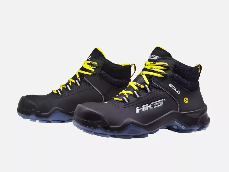 HKS 802838, Bold Drive 1 VTP Mid Boot S3, Black/Yellow, image 1, gallery thumbnail