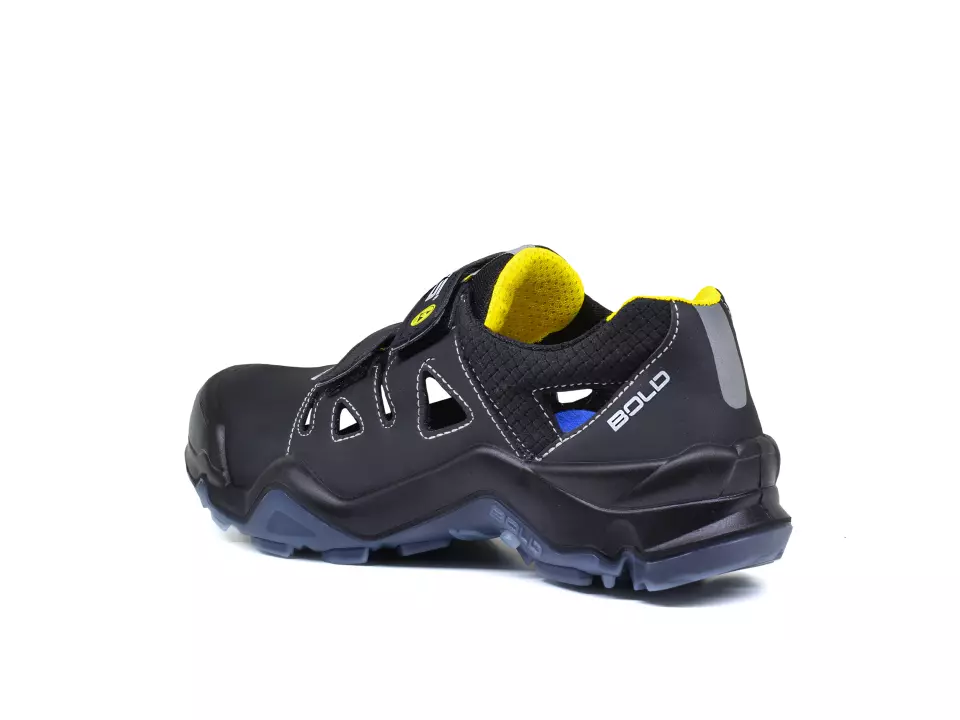 HKS 802848, Bold Elba 1 VTP Sandal S1P, Black/Yellow, image 4, gallery thumbnail