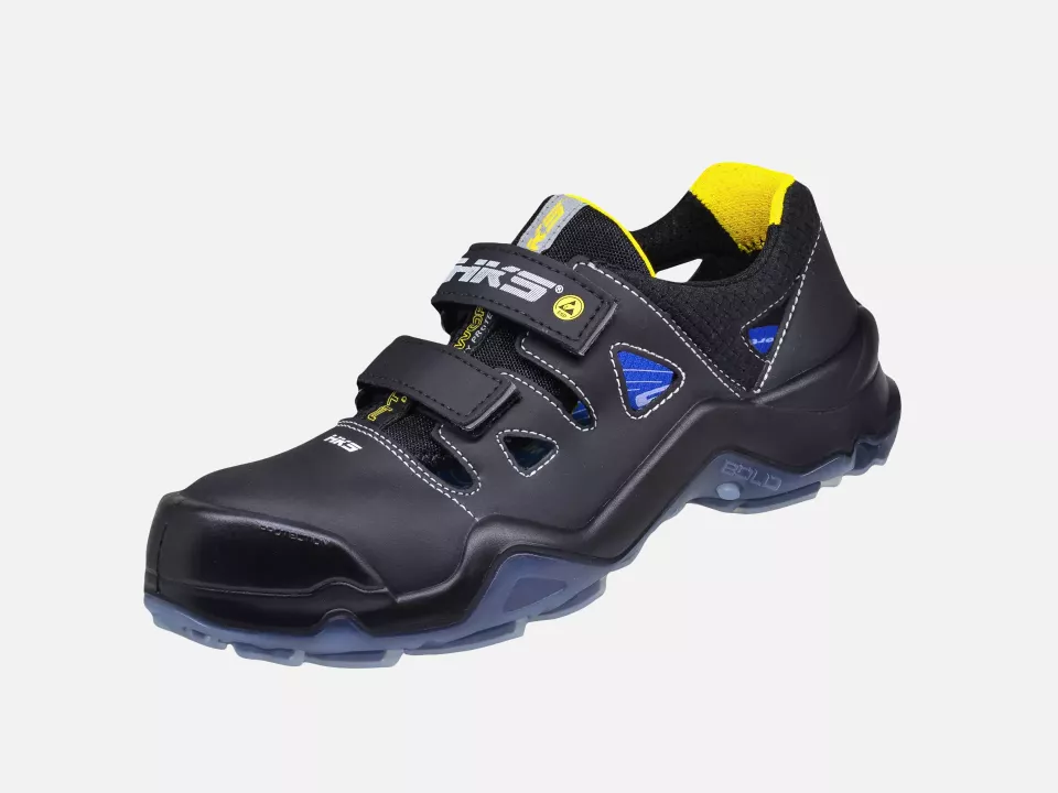 HKS 802848, Bold Elba 1 VTP Sandale S1P, Schwarz/Gelb, image 3, gallery thumbnail