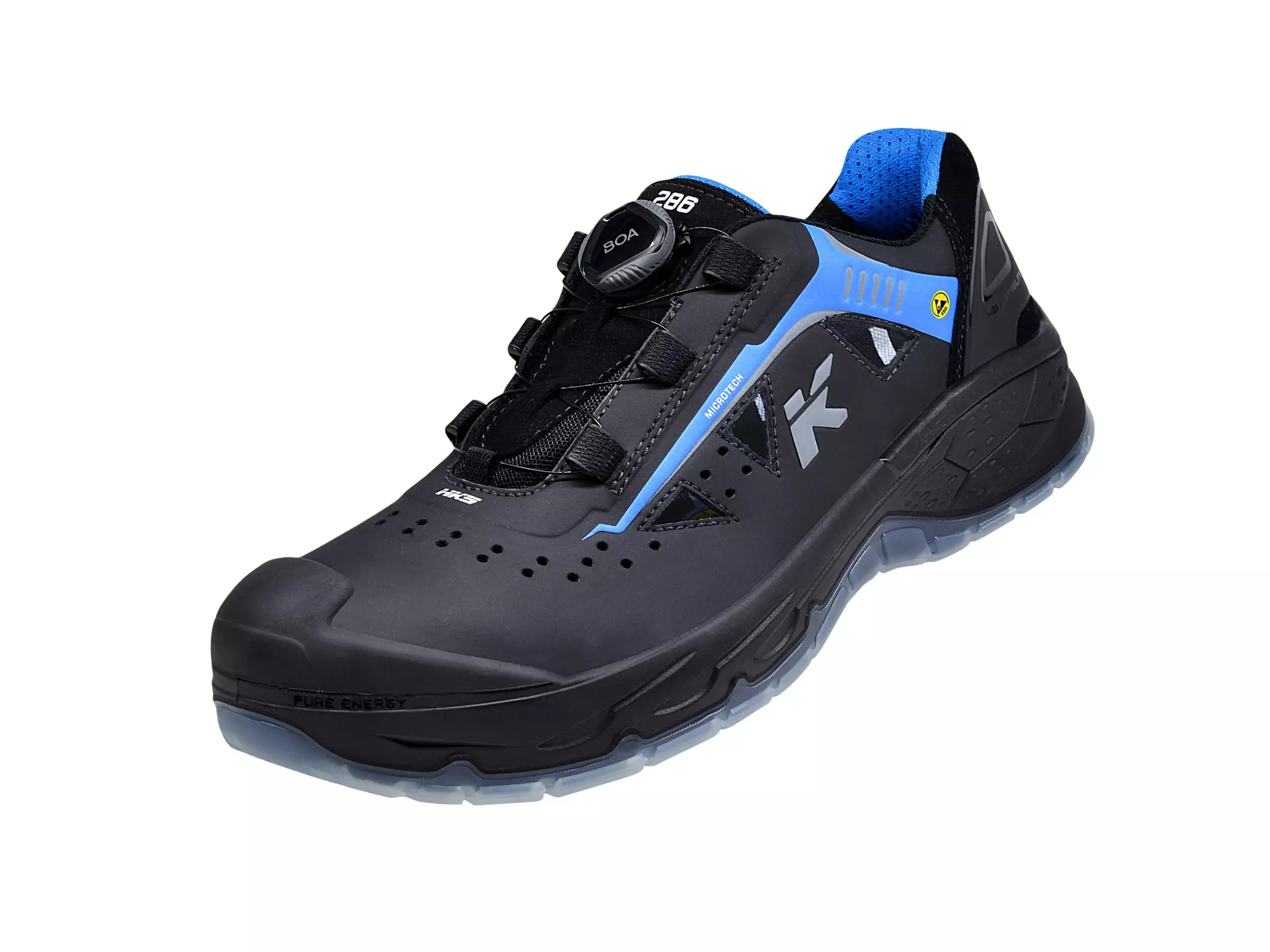 HKS 823422, Running Star RS 286 BOA Sandal S1P, Black/Yellow, image 3