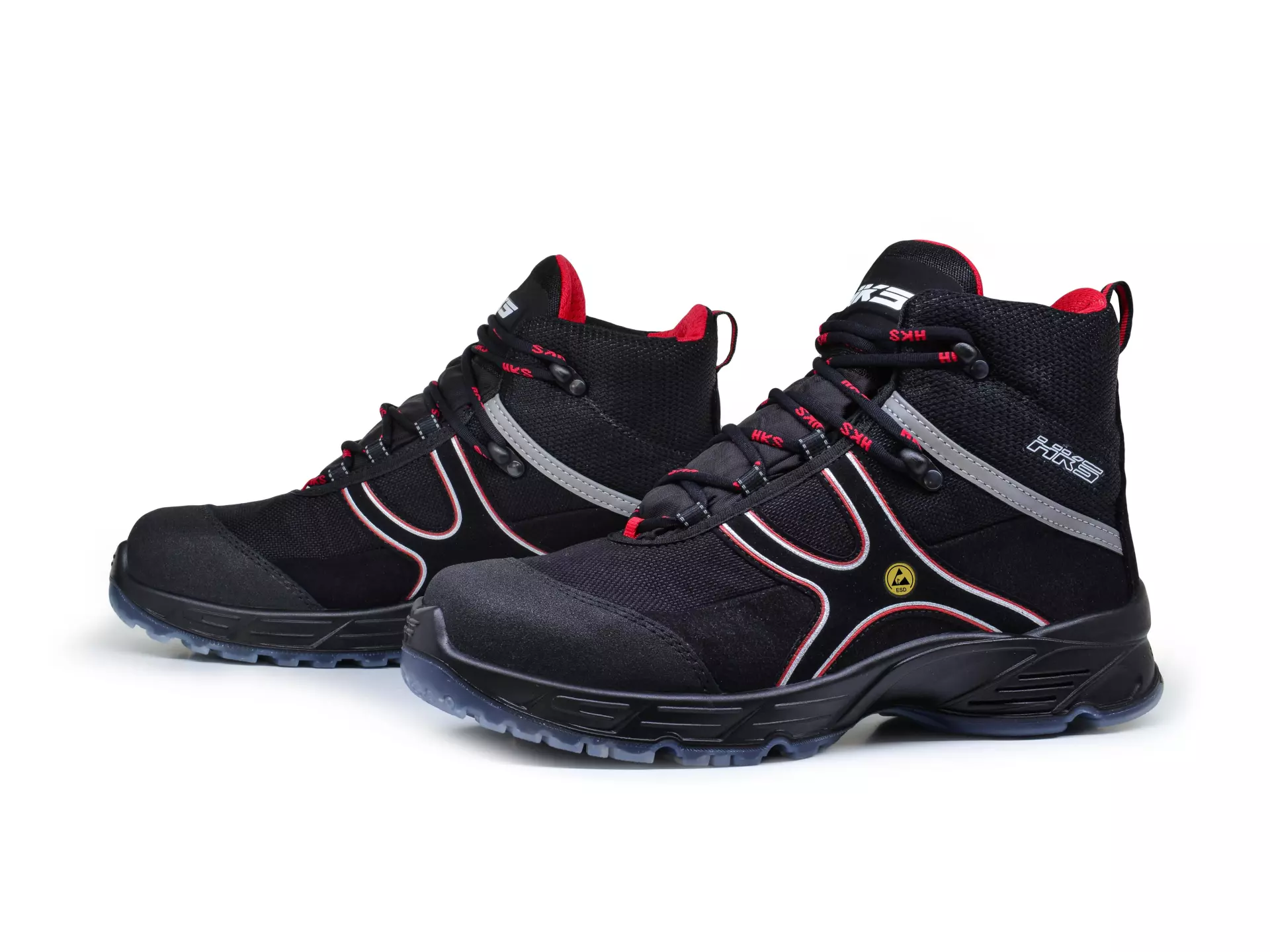 HKS 706015, Challenger K5 CA Halbhoher Stiefel S3, Schwarz/Rot