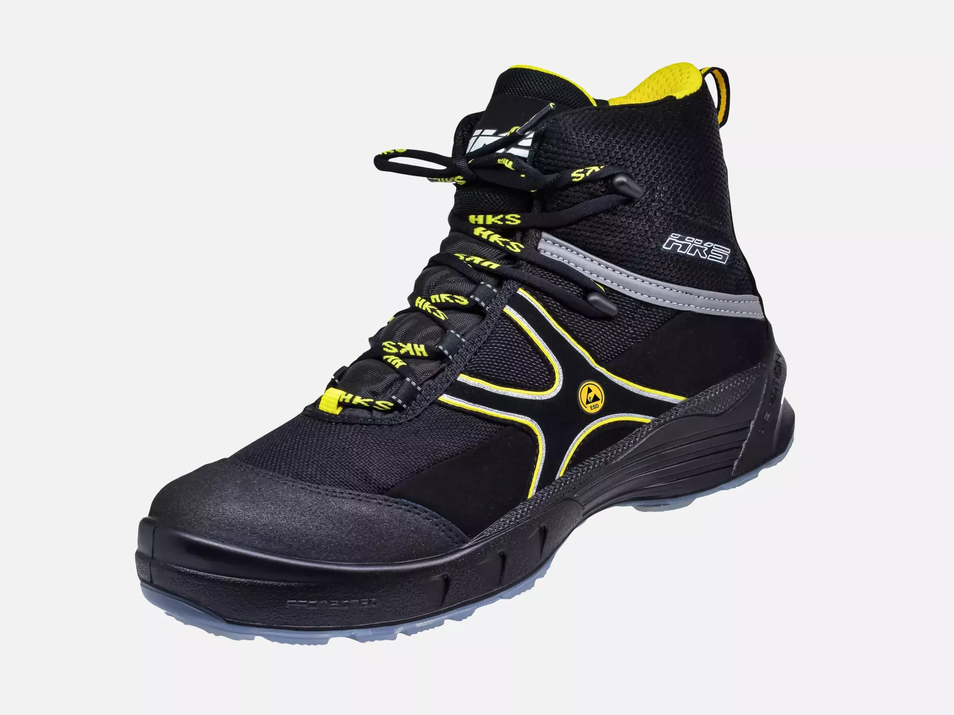 HKS 206048, Airmotion K5 AM ESD Halbhoher Stiefel S3, Schwarz/Gelb, image 3