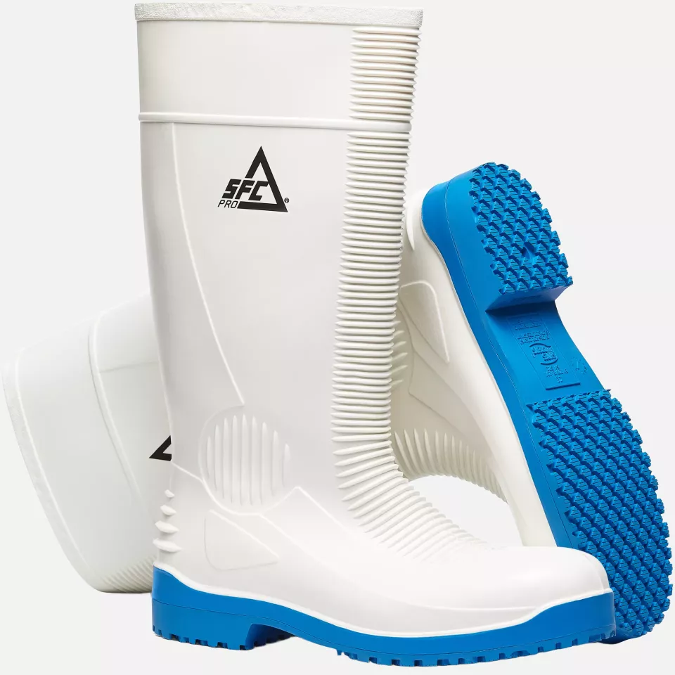 Shoes For Crews 2017B, GUARDIAN WELLINGTON Boot, White/Blue, image 9, gallery thumbnail