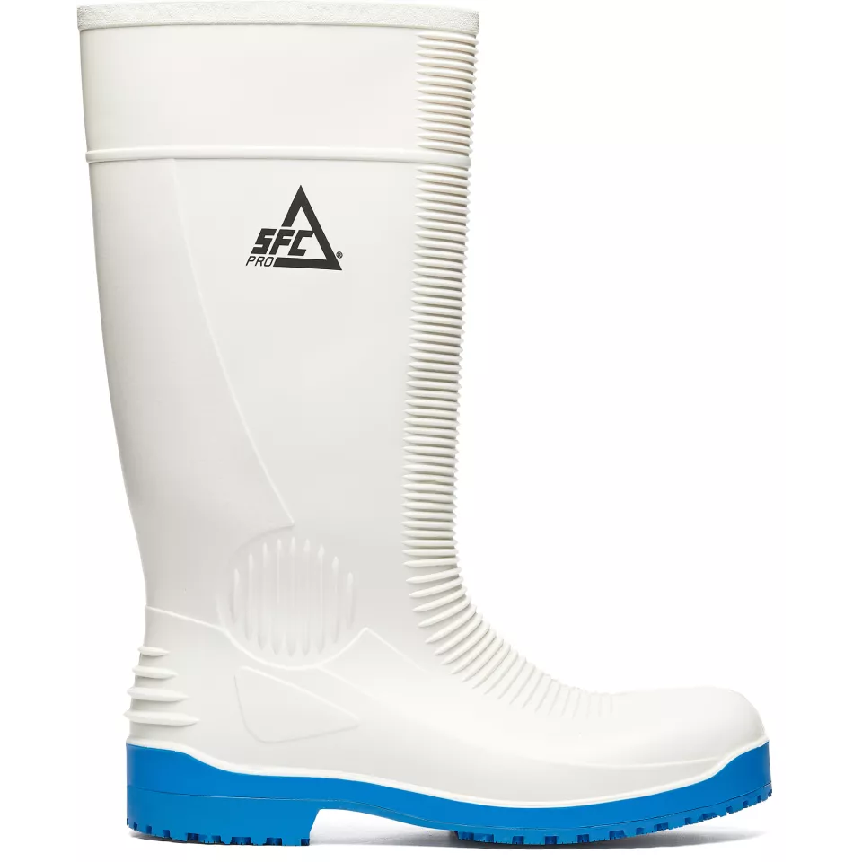 Shoes For Crews 2017B, GUARDIAN WELLINGTON Boot, White/Blue, image 2, gallery thumbnail