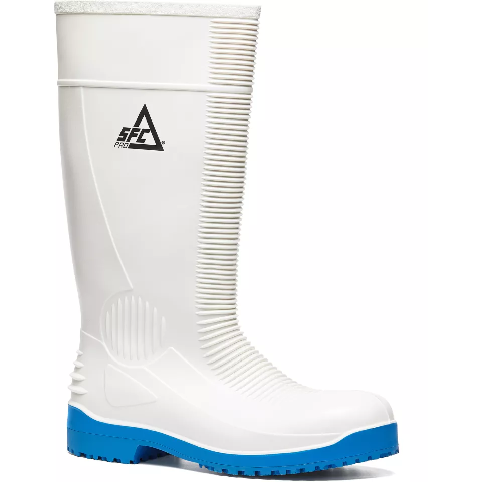 Shoes For Crews 2017B, GUARDIAN WELLINGTON Boot, White/Blue, image 1, gallery thumbnail