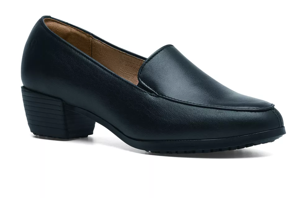 Shoes For Crews 52263, ENVY III Slip Resistant Ladies' Leather Shoe, Black, image 1, gallery thumbnail