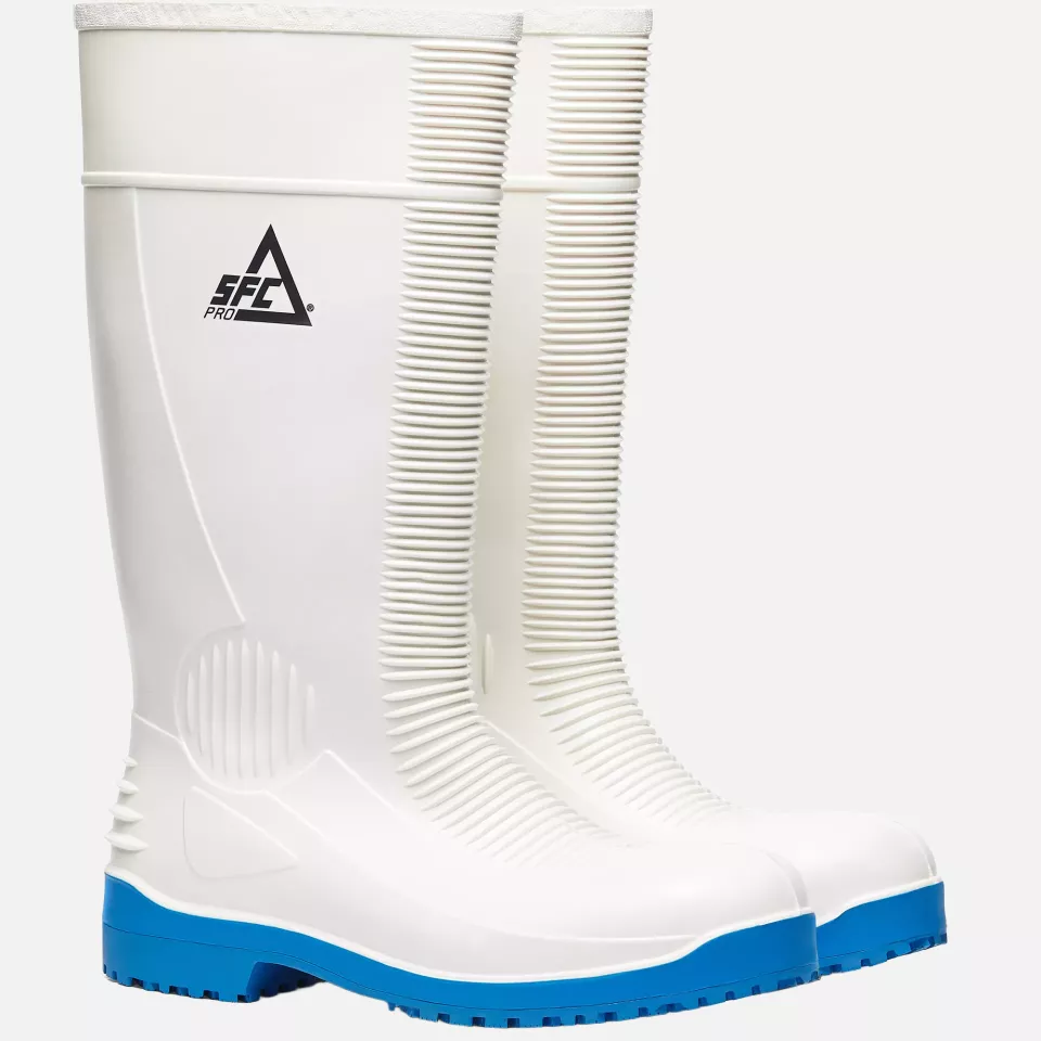 Shoes For Crews 2017B, GUARDIAN WELLINGTON Boot, White/Blue, image 8, gallery thumbnail
