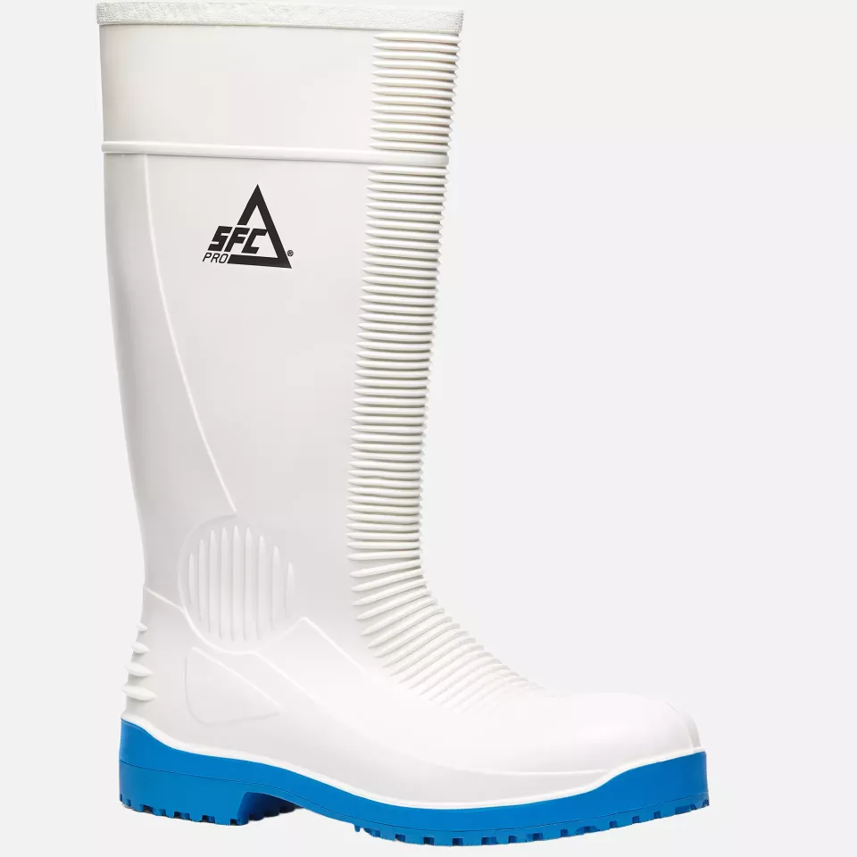 Shoes For Crews 2017B, GUARDIAN WELLINGTON Boot, White/Blue, image 1, gallery thumbnail