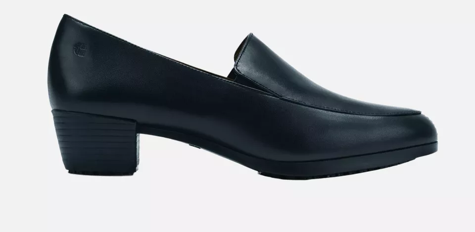Shoes For Crews 52263, ENVY III Slip Resistant Ladies' Leather Shoe, Black, image 2, gallery thumbnail
