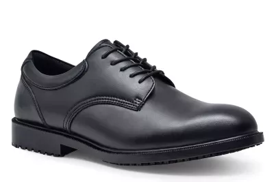 Shoes For Crews 20321, CAMBRIDGE III Slip Resistant Black Leather Men's Dress Shoe for Work, image 2