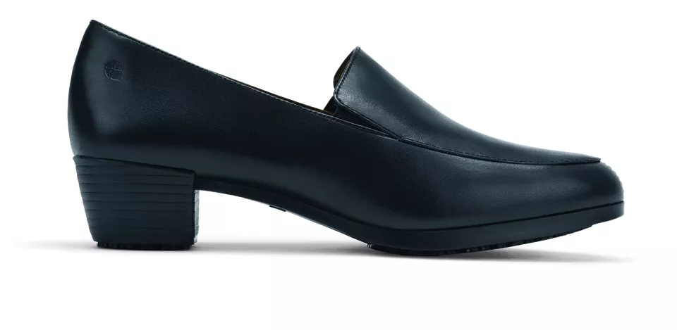 Shoes For Crews 52263, ENVY III Slip Resistant Ladies' Leather Shoe, Black, image 2, gallery thumbnail