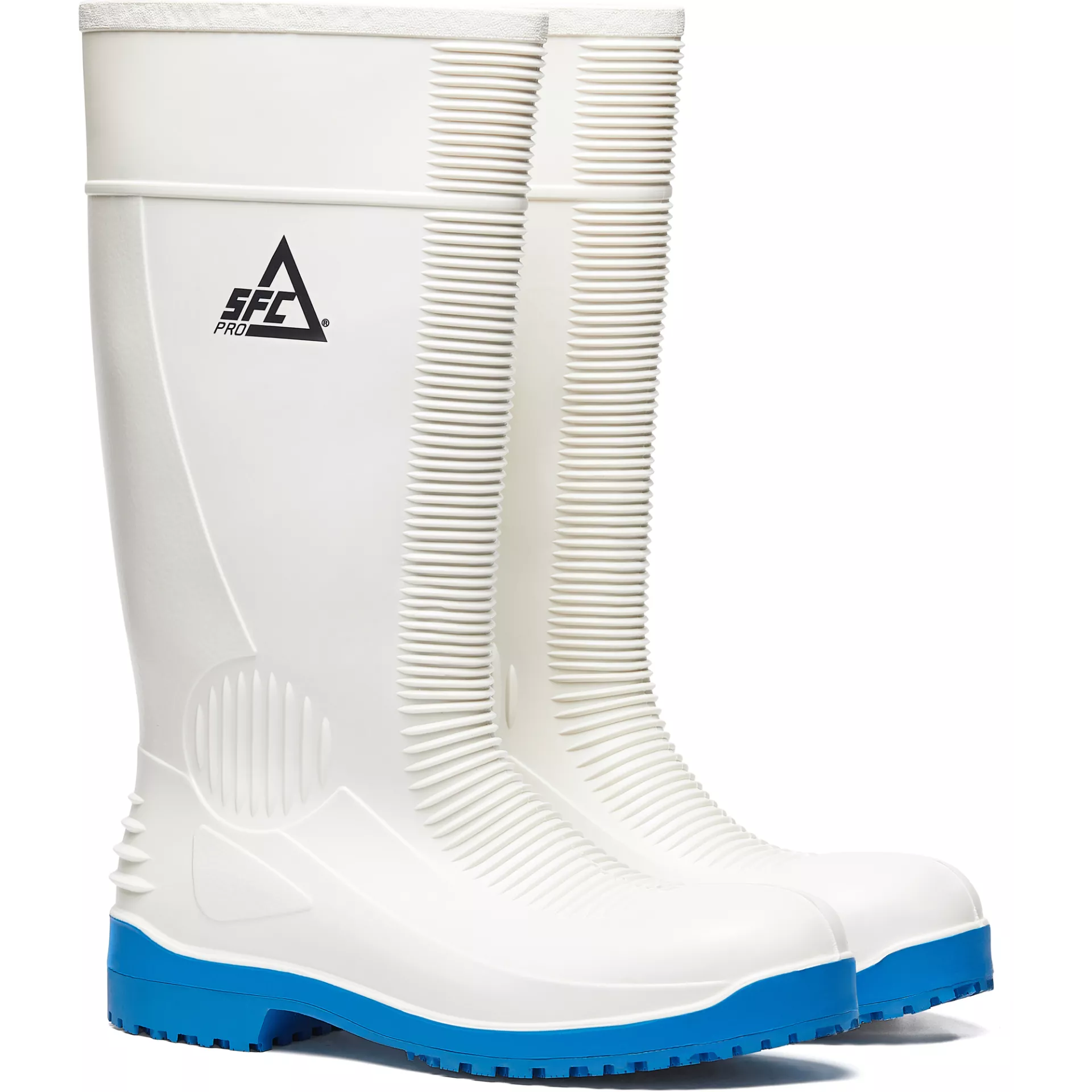 Shoes For Crews 2017B, GUARDIAN WELLINGTON Boot, White/Blue, image 8