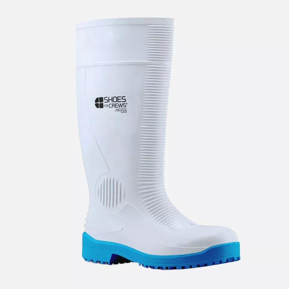 Shoes For Crews 2017B, GUARDIAN WELLINGTON Boot, White/Blue, image 12, gallery thumbnail