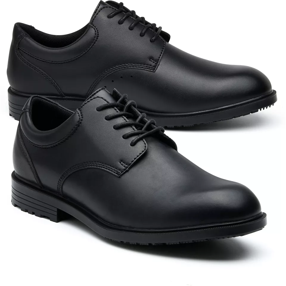 Shoes For Crews 20321, CAMBRIDGE III Slip Resistant Leather Shoe, Black, image 11, gallery thumbnail