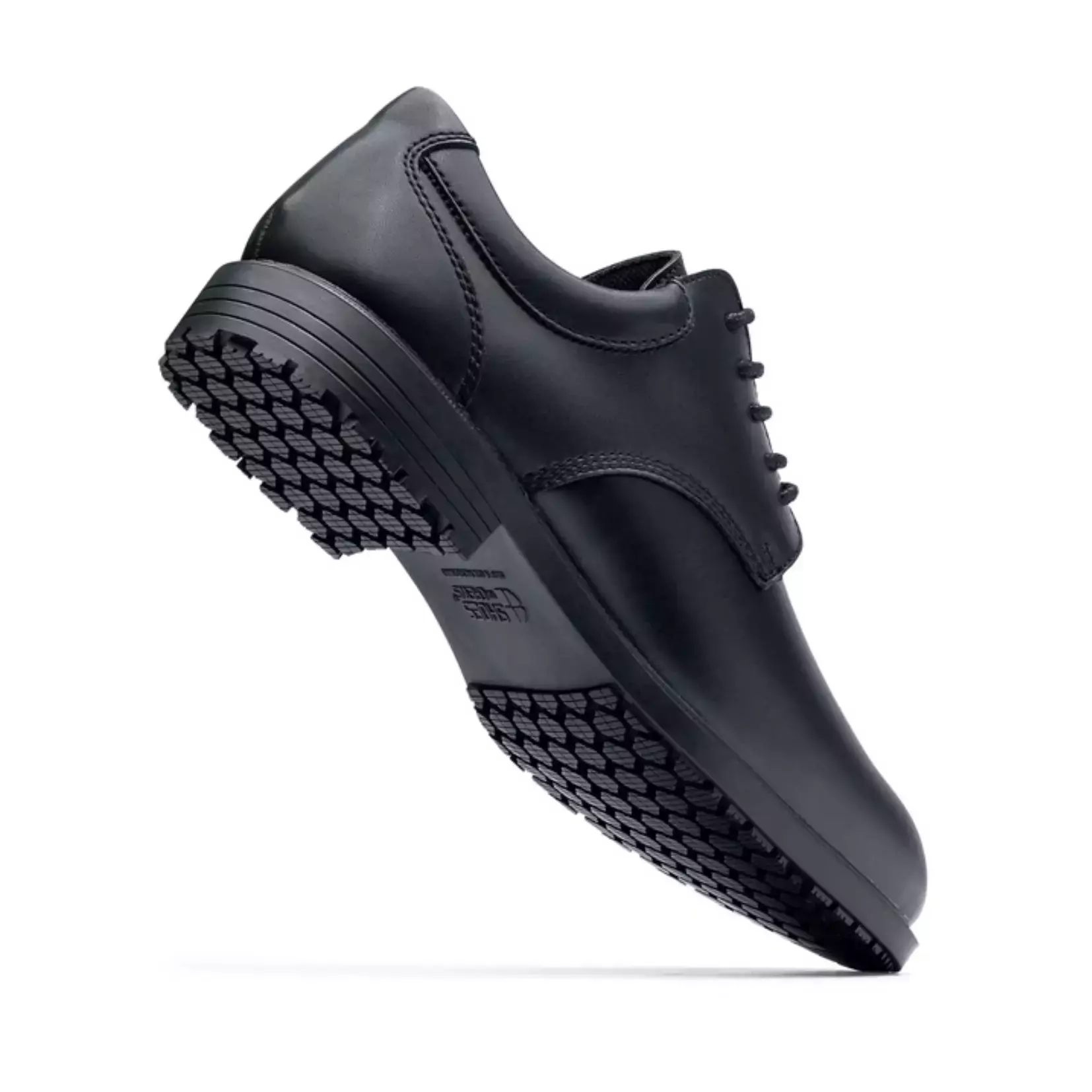 Shoes For Crews 20321, CAMBRIDGE III Slip Resistant Black Leather Men's Dress Shoe for Work, image 5