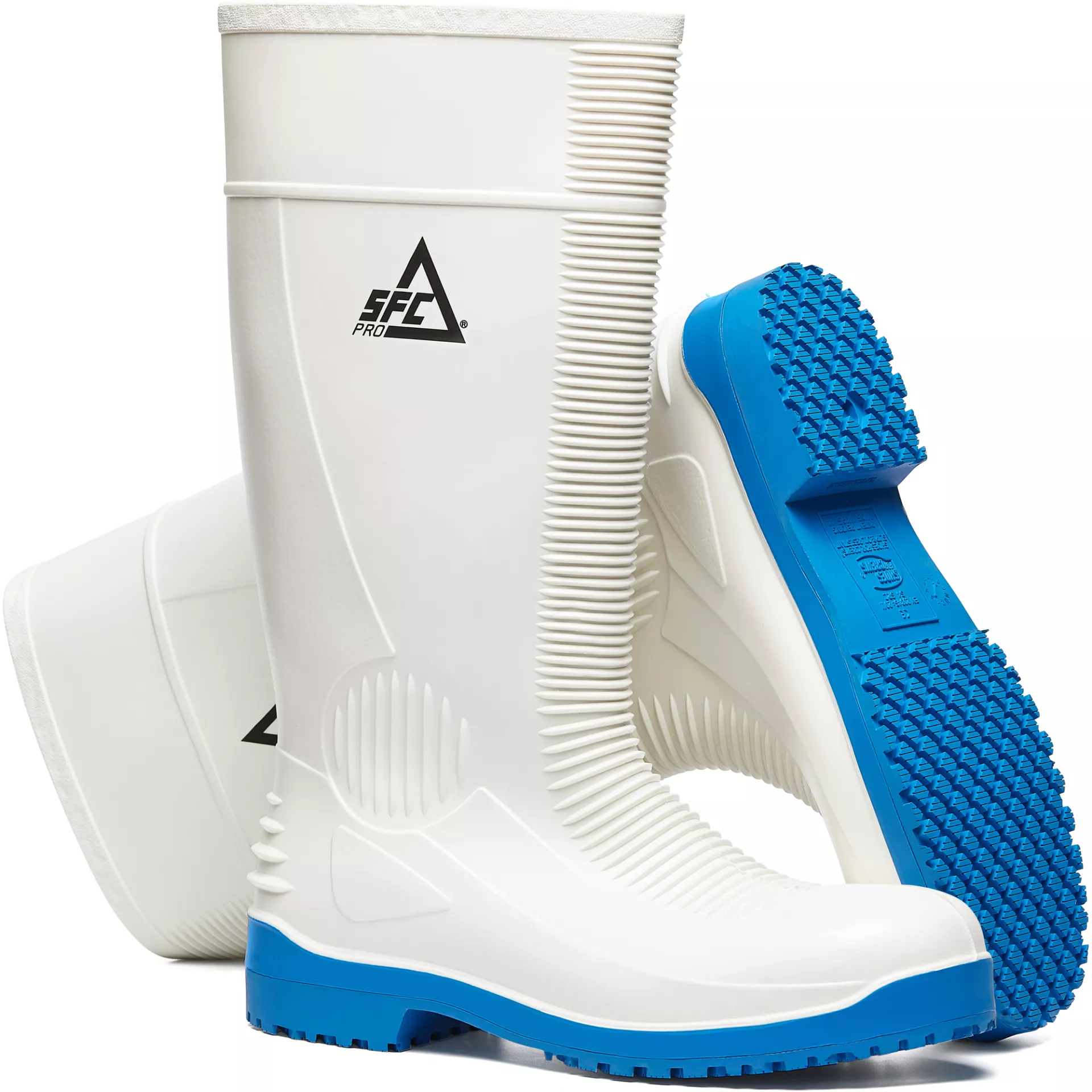 Shoes For Crews 2017B, GUARDIAN WELLINGTON Boot, White/Blue, image 9