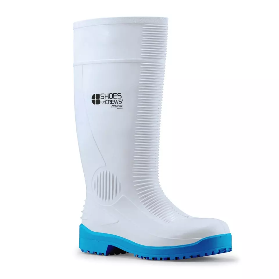Shoes For Crews 2017B, GUARDIAN WELLINGTON Work Boot, White/Blue, image 1, gallery thumbnail