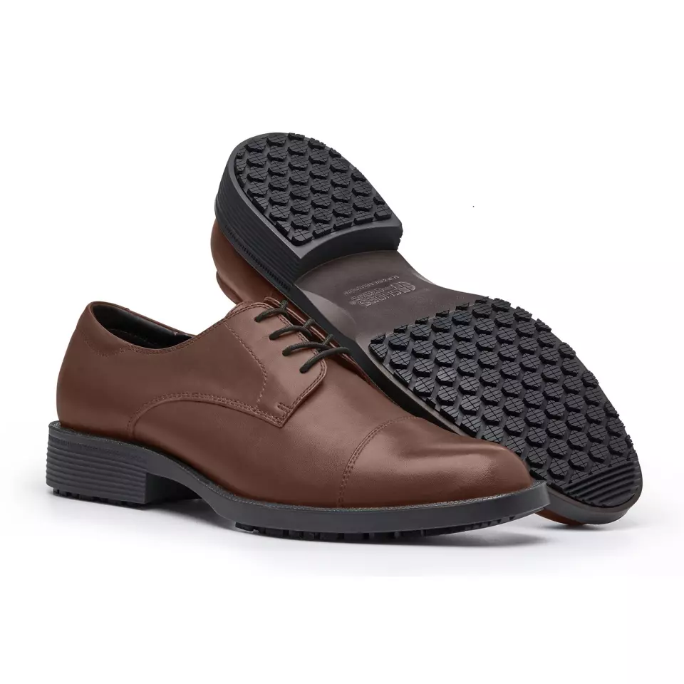Shoes For Crews 1211P, SENATOR Black Label Men's Brown Shoes, image 3, gallery thumbnail