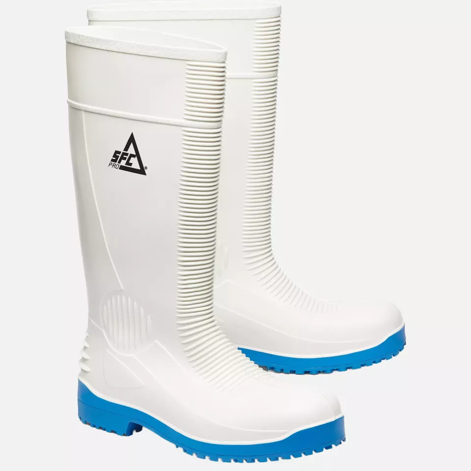 Shoes For Crews 2017B, GUARDIAN WELLINGTON Boot, White/Blue, image 10, gallery thumbnail