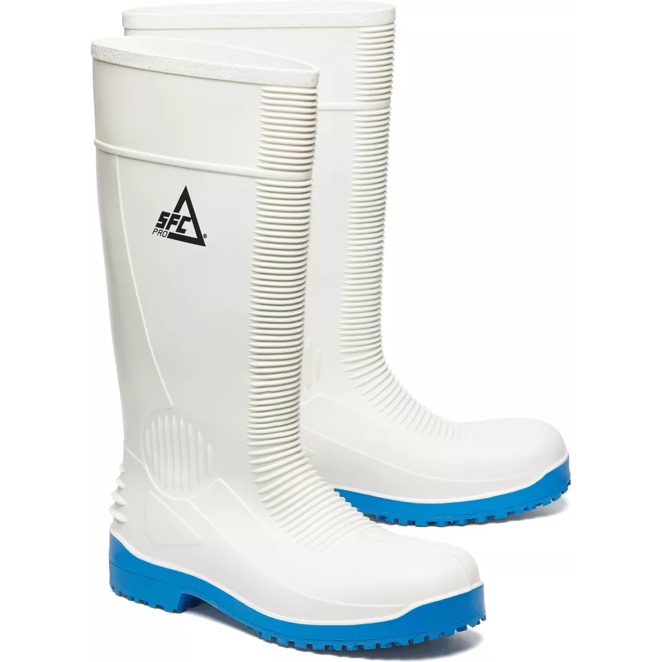 Shoes For Crews 2017B, GUARDIAN WELLINGTON Boot, White/Blue, image 10, gallery thumbnail