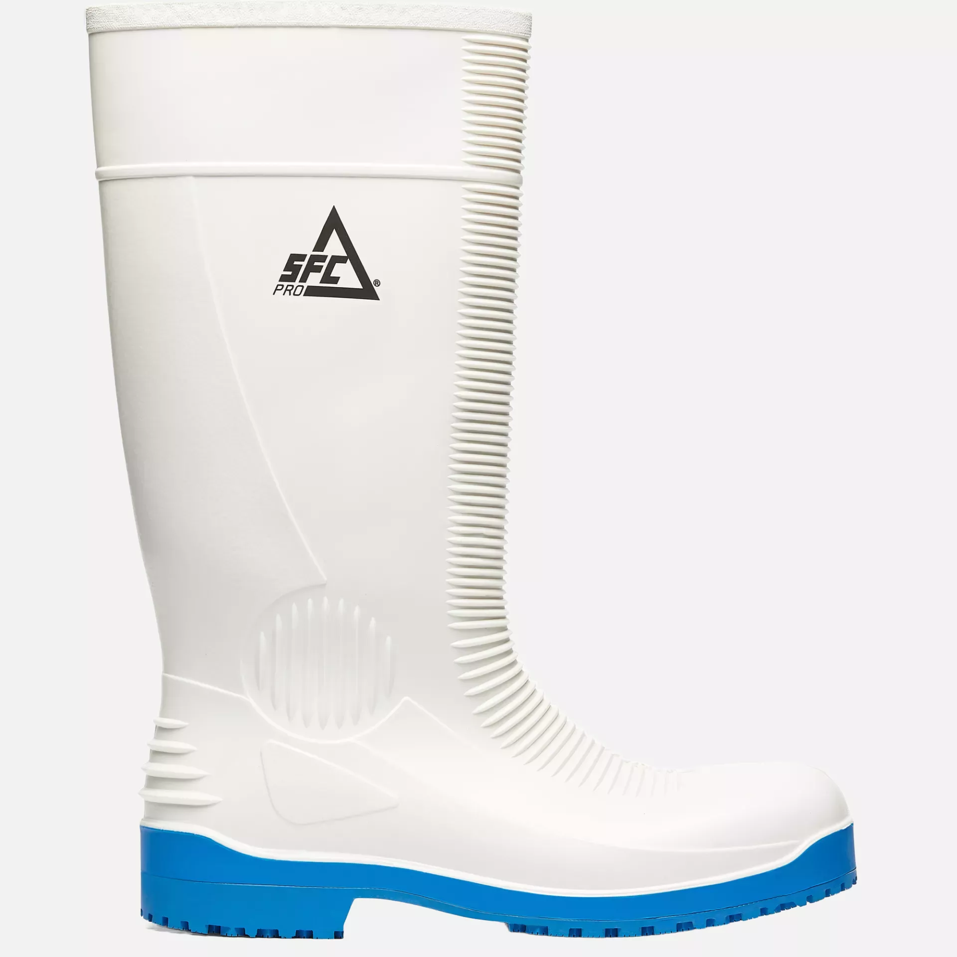 Shoes For Crews 2017B, GUARDIAN WELLINGTON Boot, White/Blue, image 2