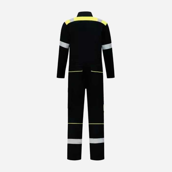 Dapro WGTECHC-BL-HVYE, Globe-Tech Coverall, Oil Black/Hi-Vis Yellow, image 3