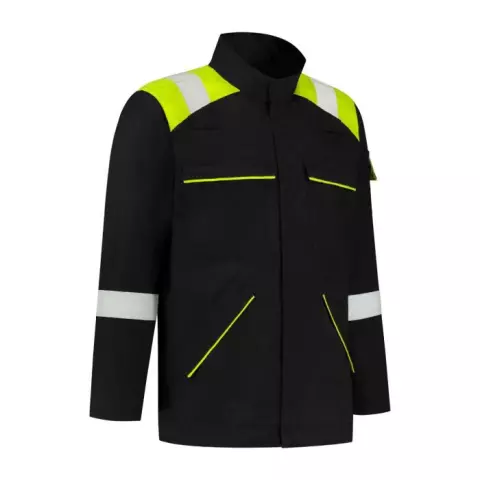 WGTECHJ-BL-HVYE, Dapro Globe-Tech Jacket, Oil Black/Hi-Vis Yellow