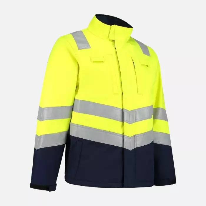 Dapro OSPEJ-NB-HVYE, Spectre Softshell Jacket, Navy Blue/Hi-Vis Yellow, image 1