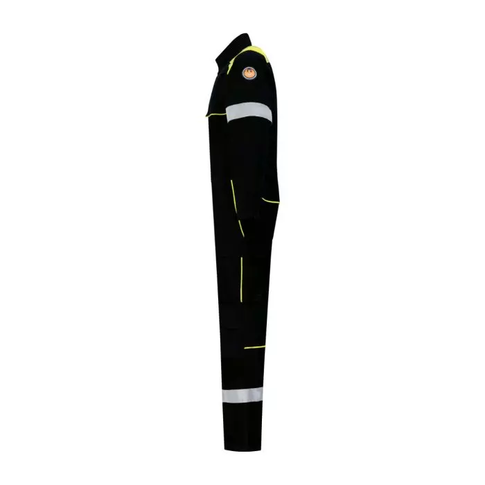 Dapro WGTECHC-BL-HVYE, Globe-Tech Coverall, Oil Black/Hi-Vis Yellow, image 2