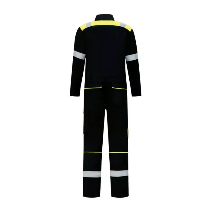Dapro WGTECHC-BL-HVYE, Globe-Tech Coverall, Oil Black/Hi-Vis Yellow, image 3