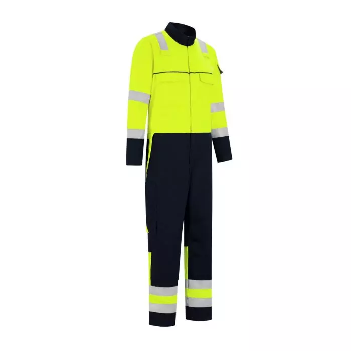 Dapro WVOL2C-NB-HVYE, Volt Class 2 Coverall, Oil Black/Hi-Vis Yellow, image 1, gallery thumbnail