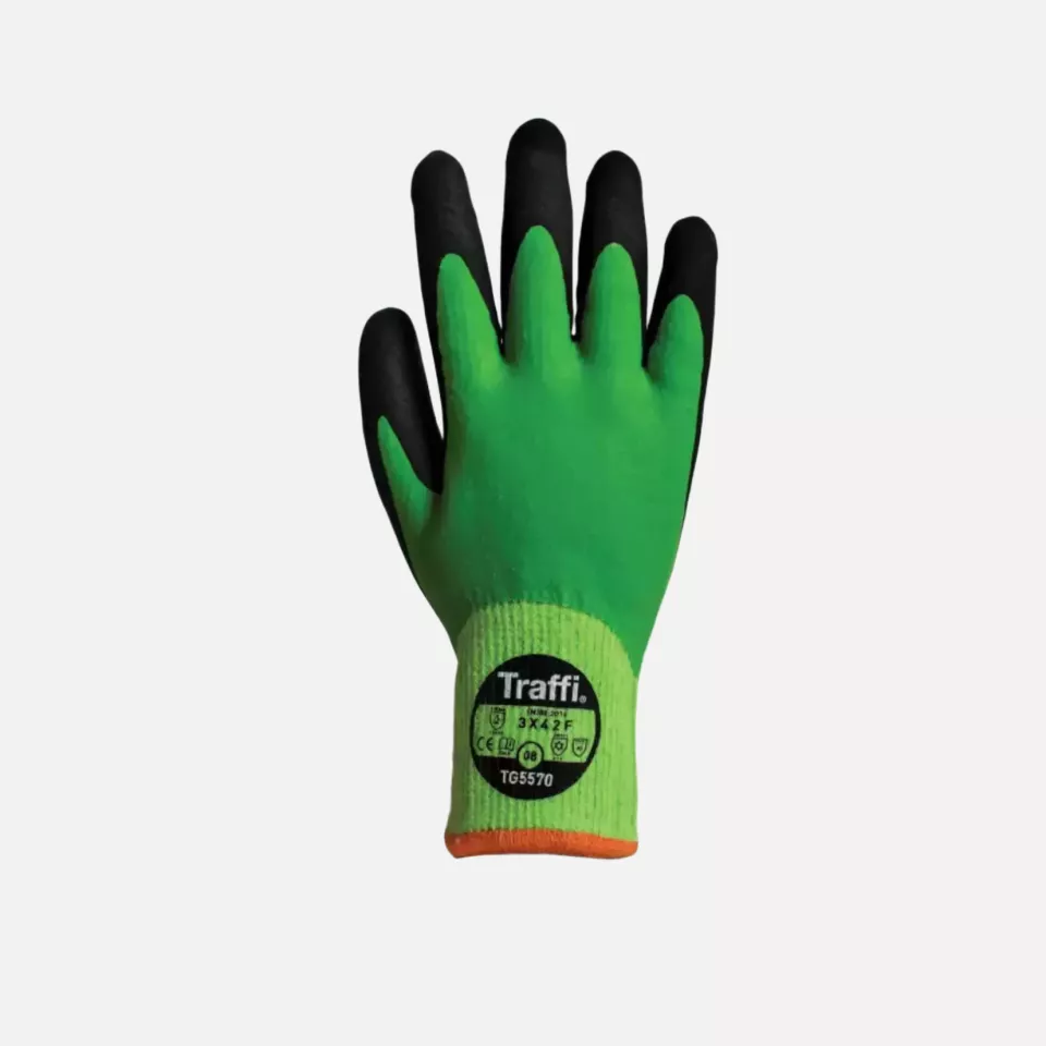 Traffi TG5570-VAR, X-DURA Wasserabweisender Latex-Sicherheitshandschuh Schnittschutz Level F, image 1, gallery thumbnail