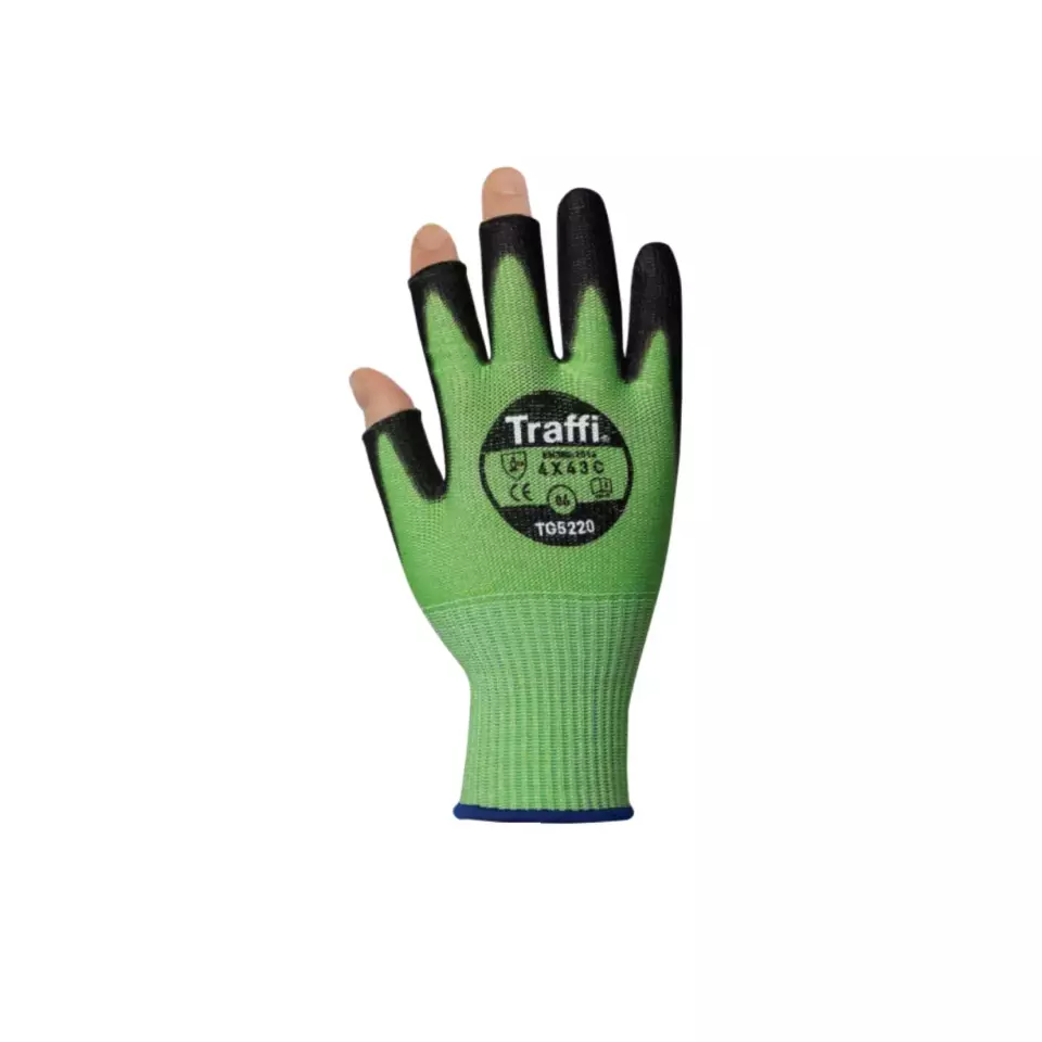 Traffi TG5220, X-DURA 3 DIGIT PU Cut Level C Safety Glove, image 1, gallery thumbnail