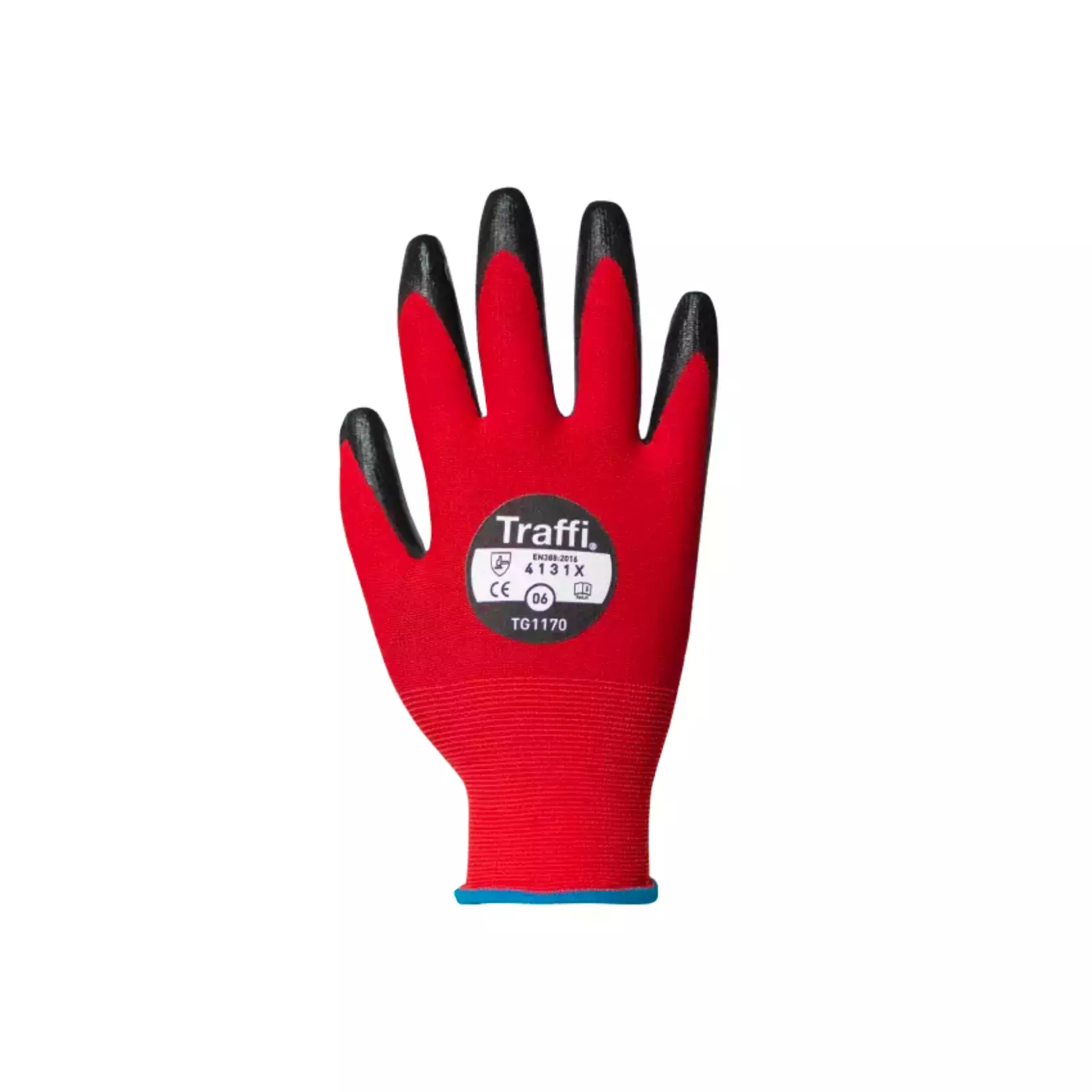 Traffi 1170, X-DURA Flat Nitrile Cut Level 1 Safety Glove, image 1