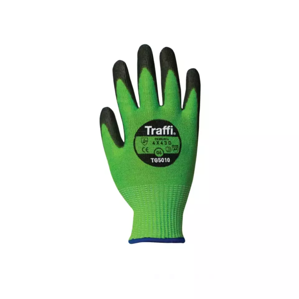 Traffi 5010-VAR, X-DURA CLASSIC PU Cut Level D Safety Glove, image 1, gallery thumbnail