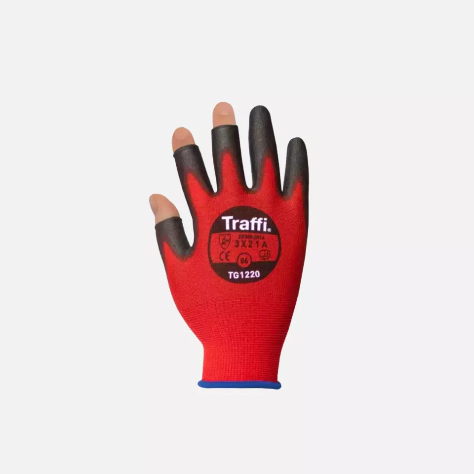 Traffi 1220, X-DURA 3-DIGIT PU Cut Level A Safety Glove, image 1, gallery thumbnail
