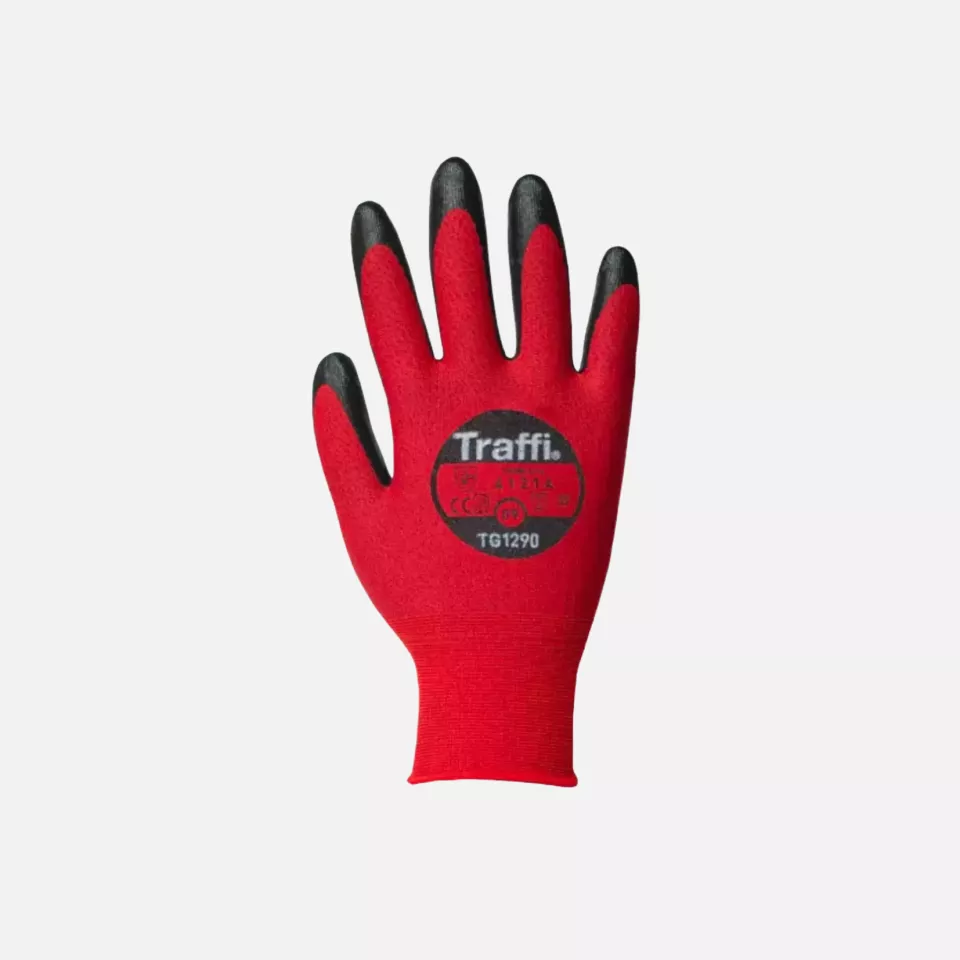 Traffi 1290, X-DURA ULTRA PU Cut Level A Safety Glove, image 1, gallery thumbnail