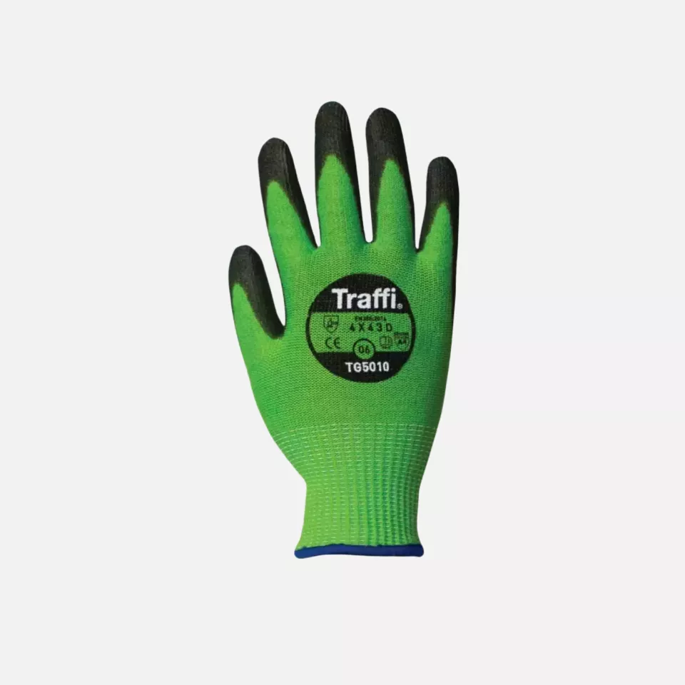 Traffi 5010-VAR, X-DURA CLASSIC PU Cut Level D Safety Glove, image 1, gallery thumbnail