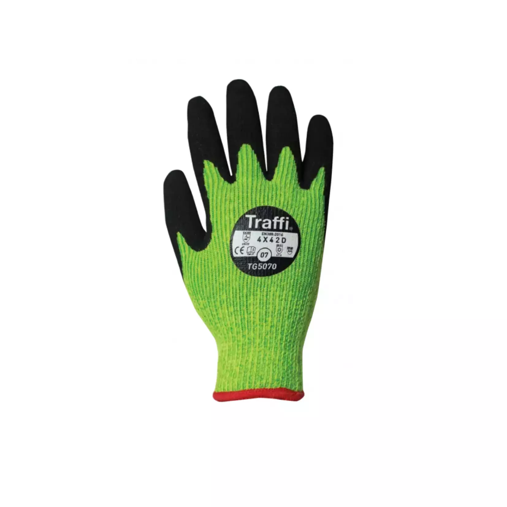 Traffi 5070, X-DURA THERMAL LATEX Cut Level D Safety Glove, image 1