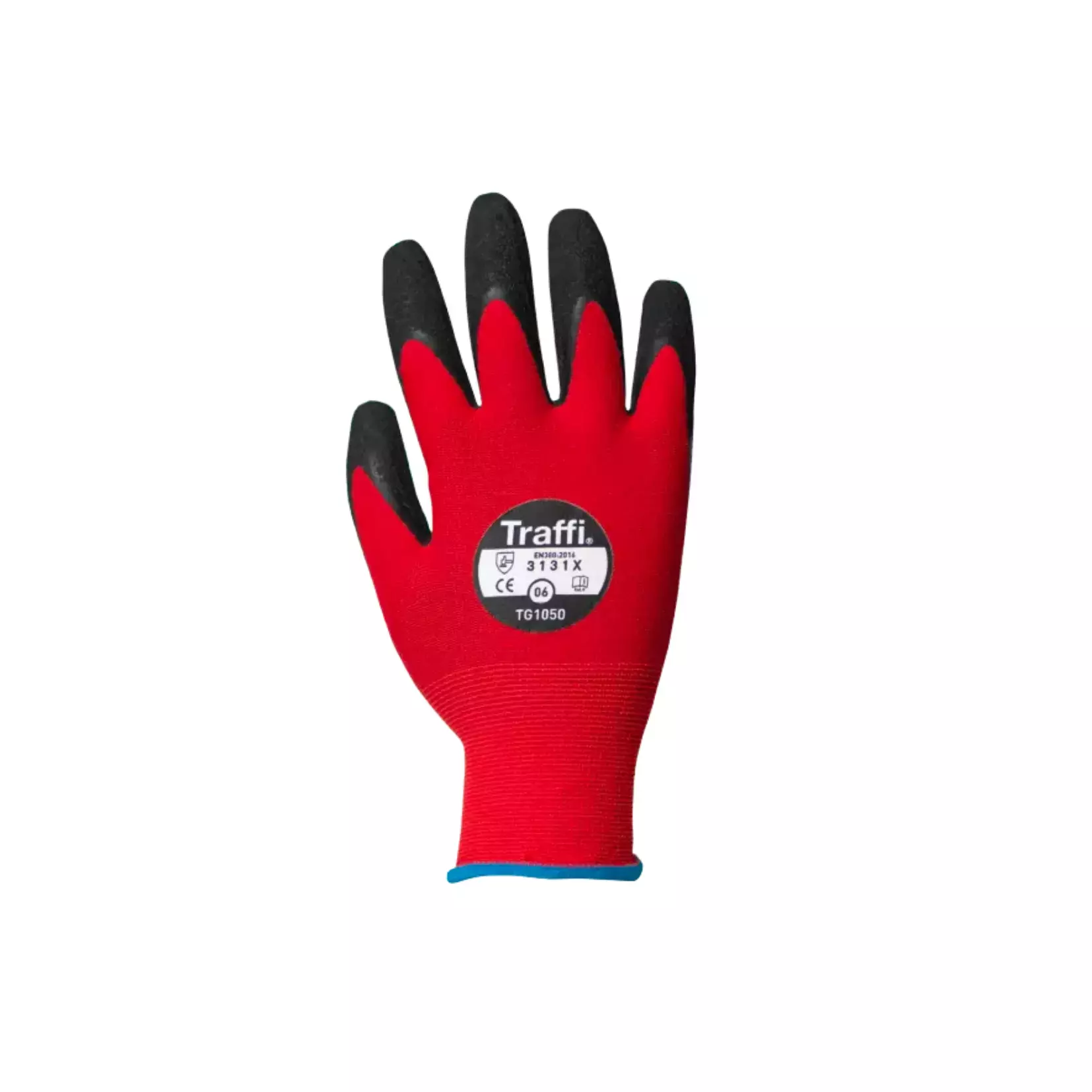 Traffi 1050, X-DURA Latex Cut Level 1 Safety Glove, image 1