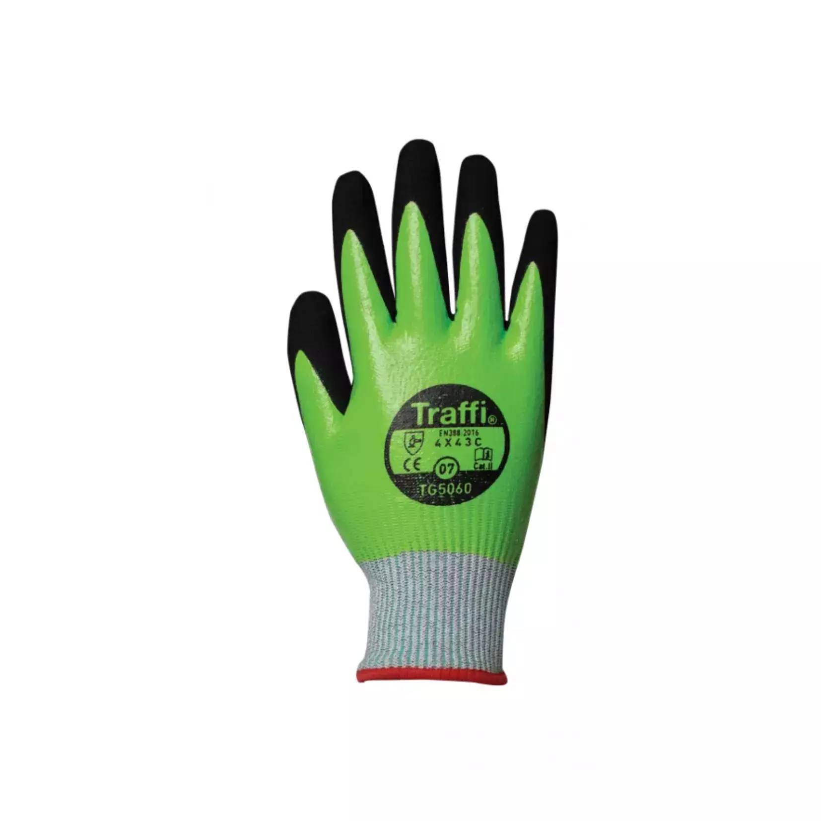 Traffi 5060-VAR, WATERPROOF NITRILE Cut Level C Safety Glove, image 1