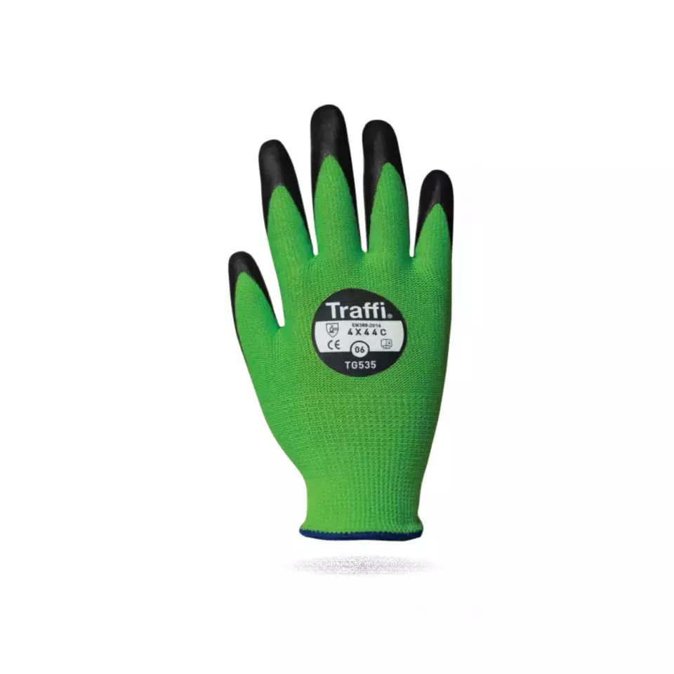 Traffi 535, X-DURA NITRILE FOAM Cut Level C Safety Glove, image 1, gallery thumbnail