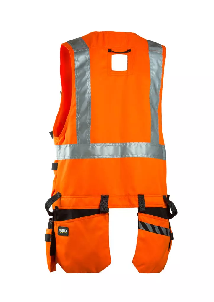 Dimex 6320R, Hi-Vis Hanging pocket Vest, image 2, gallery thumbnail
